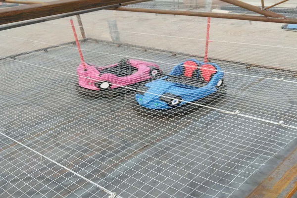 overhead cables of electric bumper cars