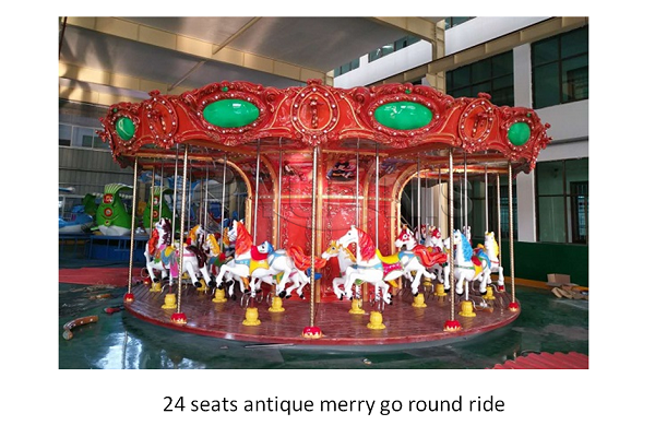24 seats antique merry go round ride