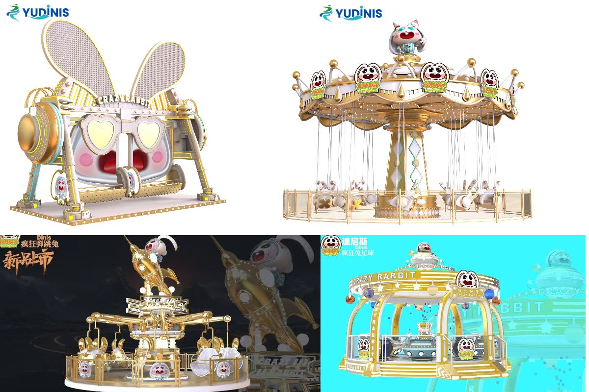 Dinis new design crazy rabbit theme rides