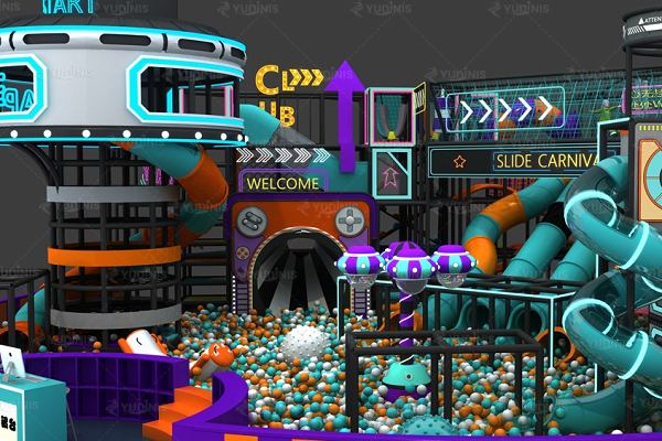 Cyberpunk Themed Indoor Play Area