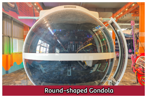 round-shaped cabin for the carnival wheel ride